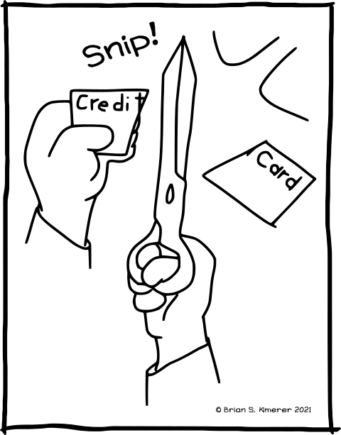 Cutting credit card