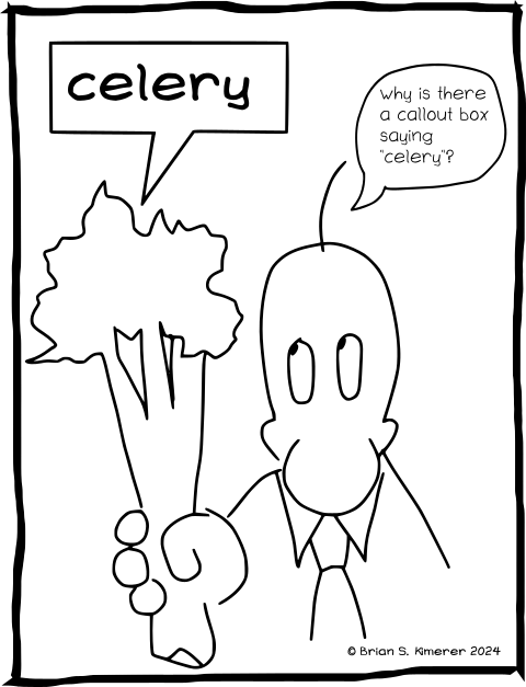Why is there a callout box saying celery?
