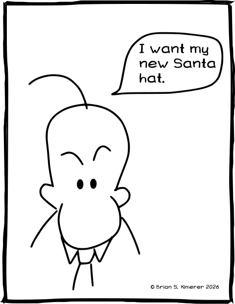 DG saying "I want my new Santa Hat"